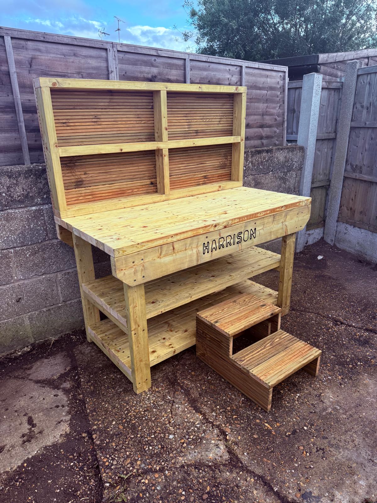 Custom made work bench